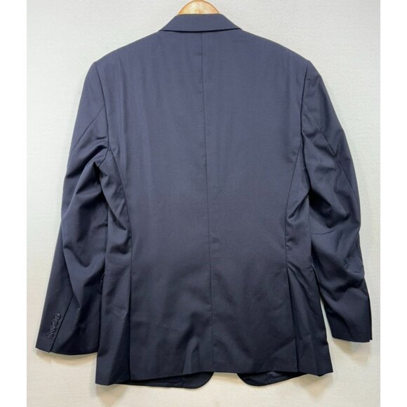 Jos. A. Bank Mens Tailored Fit Travelers Collection Wool Suit Jacket 44L Navy Bl - Picture 10 of 12